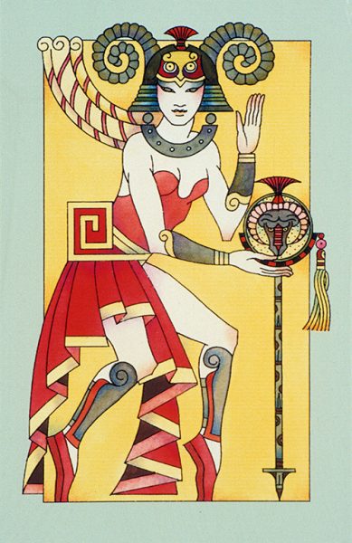 Aries art deco card