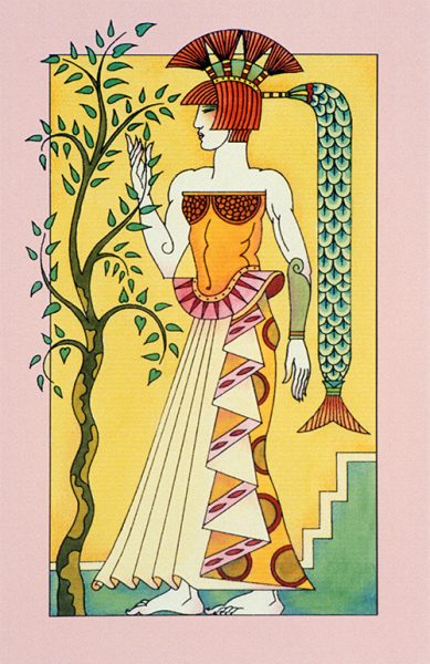 Capricorn art deco card