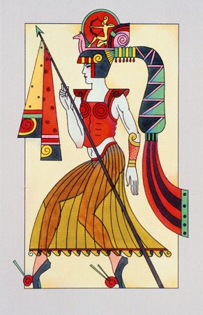 Sagittarius art deco card